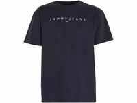 TOMMY Jeans T-Shirt, Baumwolle, Logo-Print, für Herren, blau, S