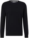 s.Oliver Strickpullover, Rundhals-Ausschnitt, Logo-Stickerei, f&uuml;r Herren, schwarz, S