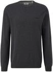 s.Oliver Strickpullover, Rundhals-Ausschnitt, Logo-Stickerei, f&uuml;r Herren, grau, S