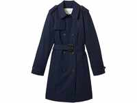TOM TAILOR Trenchcoat, Gürtel, Eingrifftaschen, für Damen, blau, XL