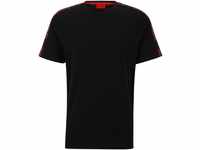 HUGO T-Shirt, Logo-Stickerei, für Herren, schwarz, L