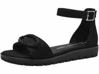 MARCO TOZZI® Sandaletten, Lederoptik, Strass-Applikation, für Damen, schwarz, 37