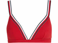 TOMMY HILFIGER Triangel-Bikini-Oberteil, Rippstruktur, für Damen, rot, XS