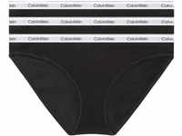 Calvin Klein Slip, 3er-Pack, Logo-Bund, für Damen, schwarz, XS