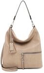 Tamaris Schultertasche, Rei&szlig;verschluss, Anh&auml;nger, f&uuml;r Damen, beige, 99
