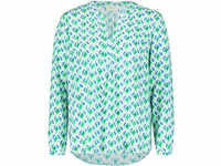 CARTOON Shirtbluse, grafisch, Split-Neck, für Damen, grün, 36