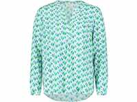 CARTOON Shirtbluse, grafisch, Split-Neck, für Damen, grün, 36