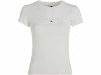 TOMMY Jeans T-Shirt, Logo-Stickerei, für Damen, beige, XS