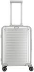 travelite 4-Doppelrollen-Trolley, Hartschale, TSA-Schloss, Packriemen, silber
