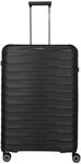 travelite 4-Doppelrollen-Trolley, Hartschale, Emblem, schwarz