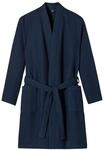 SCHIESSER Essentials Bademantel, Bio-Baumwolle, f&uuml;r Herren, blau, S