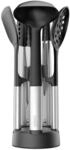 Joseph Joseph&reg; Silikon-Besteck mit Aufbewahrungsst&auml;nder, schwarz|silber, 99
