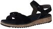 paul green Sandalen, Samtleder, Knotendetail, f&uuml;r Damen, schwarz, 37