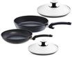 Fissler Pfannenset inklusive Deckel, 4-teilig, schwarz