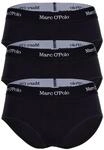 Marc O'Polo Essentials Slip, 3er-Pack, Logo-Bund, f&uuml;r Damen, schwarz, L