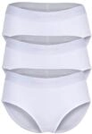 Marc O'Polo Essentials Slip, 3er-Pack, Logo-Bund, f&uuml;r Damen, wei&szlig;, L
