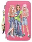 DEPESCHE 3-Fach Federtasche mit Stifte TOPModel 20,5 x 14,3 cm, pink, 99