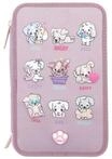 DEPESCHE 3-Fach Federtasche LED Hunde mit Stifte TOPModel 20 x 13 7,5 cm, pink, 99