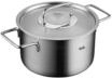 Fissler Kochtopf, Metalldeckel, silber