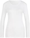 mey Langarmshirt Noblesse, Baumwolle, f&uuml;r Damen, wei&szlig;, 40