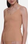 sloggi Zero Feel 2.0 Top, nahtlos, V-Ausschnitt, f&uuml;r Damen, beige, XS
