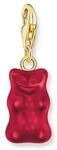 Thomas Sabo Charm Goldb&auml;r Rot, vergoldet, gelbgoldfarben, rot, 2,8 CM