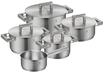 WMF Topfset "Ultimate Cool+", 5-teilig, silber, 99
