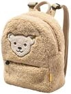 Steiff Rucksack, Teddyfleece, Teddy-Patch, f&uuml;r Kinder, beige