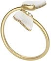 FOSSIL Damen Ring, Edelstahl/Perlmutt, GOLD