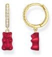 Thomas Sabo Einzel-Creole mit Goldb&auml;r Rot, gelbgoldfarben, 99
