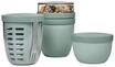 MEPAL Lunchpot, Fruitpot und Snackpot Ellipse 3er Set, gr&uuml;n, 99
