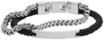 FOSSIL Herren Armband "JF03325040", Edelstahl/Nylon, SCHWARZ/SILBER