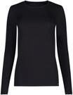 SKINY&reg; Langarmshirt, Label, Rundhals-Ausschnitt, f&uuml;r Damen, schwarz, 36
