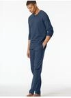 SCHIESSER Mix & Relax Schlafanzug-Oberteil, Baumwolle, f&uuml;r Herren, blau, 48