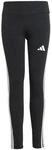 adidas Sport-Tights, elastischer Bund, f&uuml;r Damen, schwarz, 140