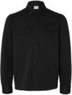 SELECTED Overshirt "Jackie", Regular Fit, Langarm, Kent-Kragen, f&uuml;r Herren, schwarz,