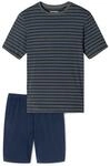 SCHIESSER Casual Essentials Shorty, Baumwolle, Gummibund, f&uuml;r Herren, blau|grau, 48