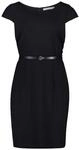 BETTY & CO Etuikleid, Kurzarm, G&uuml;rtel, f&uuml;r Damen, schwarz, 36