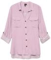 VERO MODA&reg; Hemdbluse, V-Ausschnitt, Turn-Up-&Auml;rmel, f&uuml;r Damen, pink, XS