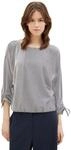 DENIM TOM TAILOR Shirt, U-Boot-Ausschnitt, 7/8-Arm, f&uuml;r Damen, blau|wei&szlig;, XL