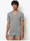 Marc O'Polo Essentials Unterhemd, 2er-Pack, V-Ausschnitt, f&uuml;r Herren, grau, XL