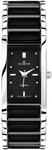 DUGENA Armbanduhr Quadra Ceramica, schwarz/silber