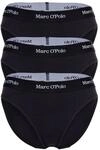 Marc O'Polo Essentials Slip, 3er-Pack, Logo-Bund, f&uuml;r Damen, schwarz, XS