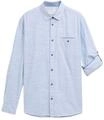 TOM TAILOR Freizeithemd, Regular-Fit, Turn-up-Funktion, f&uuml;r Herren, blau, XXL
