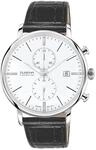 DUGENA Klassische Armbanduhr Festa Chrono, schwarz/wei&szlig;/silber