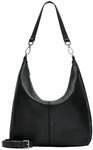 LIEBESKIND Schultertasche "Hobo M", Schafsleder, f&uuml;r Damen, schwarz