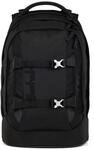 Satch Schulrucksack, Zweiwegerei&szlig;verschluss, Laptopfach, schwarz, 99