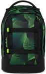 Satch Schulrucksack "Seismic Green", gepolstert, verstellbar, gr&uuml;n|schwarz, 99
