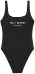 Marc O'Polo Badeanzug "Square Neck", breite Tr&auml;ger, f&uuml;r Damen, schwarz, L