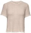 ONLY&reg; Strickpullover, Kurzarm, Seitenschlitze, f&uuml;r Damen, beige, XS